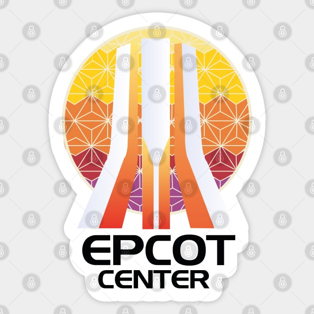 Epcot Center Fountain Sticker by retrocot